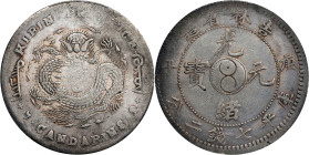 CHINA. Kirin. 7 Mace 2 Candareens (Dollar), CD (1900). Kirin Mint. Kuang-hsu (Guangxu). PCGS Genuine--Cleaned, VF Details.
L&M-526; K-398; KM-Y-183a;...
