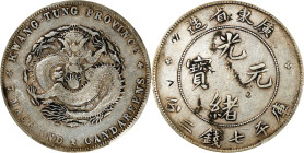 CHINA. Kwangtung. 7 Mace 2 Candareens (Dollar), ND (1890-1908). Kwangtung Mint. Kuang-hsu (Guangxu). PCGS Genuine--Chopmark, VF Details.
L&M-133; K-2...