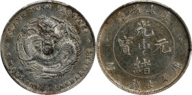 CHINA. Kwangtung. 7 Mace 2 Candareens (Dollar), ND (1890-1908). Kwangtung Mint (struck from Heaton Mint dies). Kuang-hsu (Guangxu). PCGS Genuine--Poli...