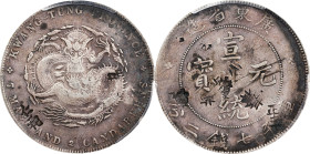 CHINA. Kwangtung. 7 Mace 2 Candareens (Dollar), ND (1909-11). Kunming Mint. Hsuan-t'ung (Xuantong [Puyi]). PCGS Genuine--Chopmark, VF Details.
L&M-13...