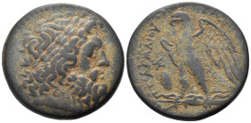 PTOLEMAIC KINGS OF EGYPT. Ptolemy II Philadelphos, 285-246 BC. Diobol (Bronze, 28 mm, 15.10 g, 1 h), Alexandria, circa 275-260. Laureate head of Zeus ...