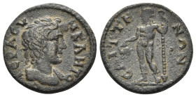 LYDIA. Saitta. Pseudo-autonomous issue, time of Septimius Severus to Gallienus, 193-268. (Bronze, 20 mm, 5.01 g, 6 h). IEPA CY-NKΛHTO-C Bare-headed an...