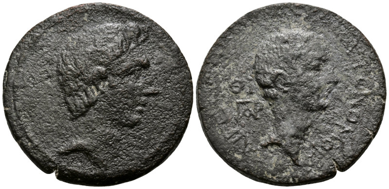 CILICIA. Aegeae. Caligula, 37-41. Tetrassarion (Bronze, 27 mm, 11.14 g, 12 h), u...