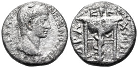SYRIA, Seleucis and Pieria. Antioch. Nero, 54-68. Drachm (Silver, 15 mm, 3.37 g, 12 h), RY 3 and year 105 of the Caesarean Era = 56/7. ΝΕΡΩΝΟΣ ΚΑΙΣΑΡΟ...