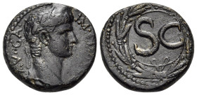 SYRIA, Seleucis and Pieria. Antioch. Nero, 54-68. Semis (Orichalcum, 19 mm, 6.98 g, 12 h). IM NER CL-AV CA Laureate head of Nero to right; before, ser...