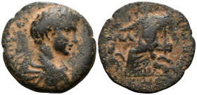 SYRIA, Seleucis and Pieria. Gabala. Geta as Caesar, 198-209. (Bronze, 24 mm, 7.03 g, 12 h). [ΛΟΥ C] EΠ [ΓΕΤΑC KAIC] Bareheaded, draped, and cuirassed ...