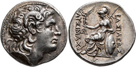 KINGS OF THRACE. Lysimachos, 305-281 BC. Tetradrachm (Silver, 28 mm, 17.19 g, 6 h), Pella, circa 286/5-282/1. Diademed head of Alexander the Great to ...