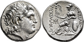 KINGS OF THRACE. Lysimachos, 305-281 BC. Tetradrachm (Silver, 28 mm, 17.17 g, 12 h), posthumous issue, Byzantion (?), circa 260s. Diademed head of Ale...