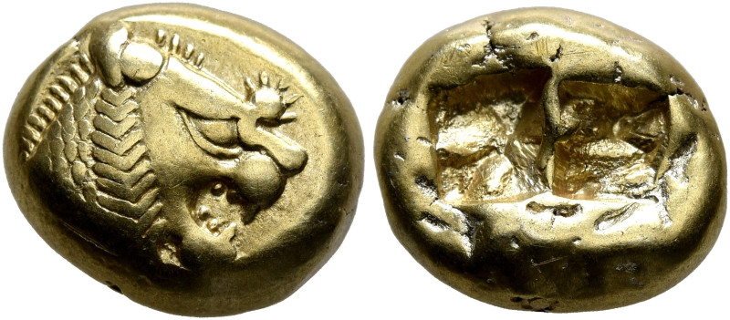 KINGS OF LYDIA. Alyattes to Kroisos, circa 610-546 BC. Trite (Electrum, 13 mm, 4...