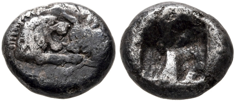 KINGS OF LYDIA. Kroisos, circa 560-546 BC. 1/12 Stater (Silver, 8 mm, 0.76 g), S...