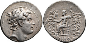 SELEUKID KINGS OF SYRIA. Antiochos IV Epiphanes, 175-164 BC. Tetradrachm (Silver, 31 mm, 16.70 g, 12 h), Antiochia on the Orontes, circa 168-164. Diad...