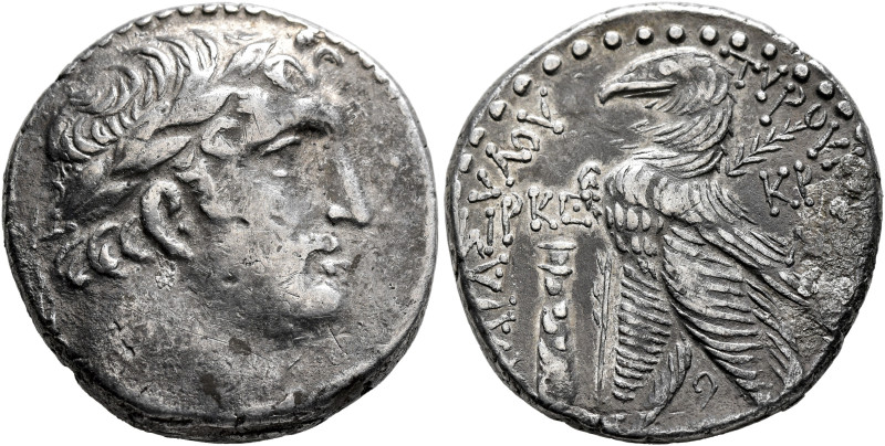 PHOENICIA. Tyre. 126/5 BC-AD 65/6. Shekel (Silver, 23 mm, 14.06 g, 12 h), CY 125...