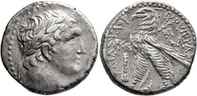 PHOENICIA. Tyre. 126/5 BC-AD 65/6. Shekel (Silver, 25 mm, 14.23 g, 1 h), CY 126 = 1 BC/AD. Laureate head of Melkart to right, lion skin tied around ne...