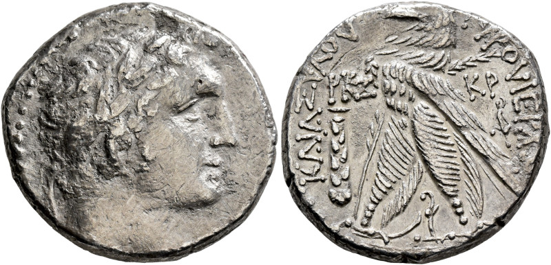 PHOENICIA. Tyre. 126/5 BC-AD 65/6. Shekel (Silver, 26 mm, 13.57 g, 12 h), CY 127...