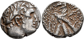 PHOENICIA. Tyre. 126/5 BC-AD 65/6. Shekel (Silver, 25 mm, 14.38 g, 1 h), CY 132 = AD 6/7. Laureate head of Melkart to right, lion skin tied around nec...