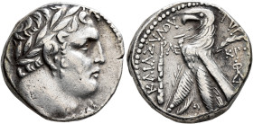 PHOENICIA. Tyre. 126/5 BC-AD 65/6. Shekel (Silver, 24 mm, 14.20 g, 12 h), CY 135 = AD 9/10. Laureate head of Melkart to right, lion skin tied around n...