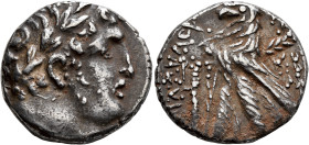 PHOENICIA. Tyre. 126/5 BC-AD 65/6. Shekel (Silver, 24 mm, 14.28 g, 12 h), CY 135 = AD 9/10. Laureate head of Melkart to right, lion skin tied around n...