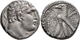 PHOENICIA. Tyre. 126/5 BC-AD 65/6. Shekel (Silver, 23 mm, 14.20 g, 1 h), CY 137 = AD 11/12. Laureate head of Melkart to right, lion skin tied around n...