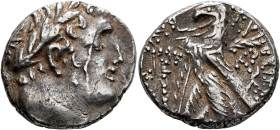 PHOENICIA. Tyre. 126/5 BC-AD 65/6. Shekel (Silver, 25 mm, 14.32 g, 1 h), CY 143 = AD 17/18. Laureate head of Melkart to right, lion skin tied around n...