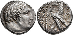 PHOENICIA. Tyre. 126/5 BC-AD 65/6. Shekel (Silver, 24 mm, 14.22 g, 12 h), CY 146 = AD 20/1. Laureate head of Melkart to right, lion skin tied around n...