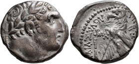 PHOENICIA. Tyre. 126/5 BC-AD 65/6. Shekel (Silver, 25 mm, 12.22 g, 12 h), CY 148 = AD 22/23. Laureate head of Melkart to right, lion skin tied around ...