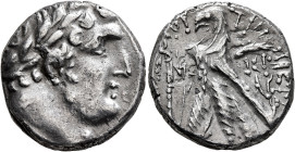 PHOENICIA. Tyre. 126/5 BC-AD 65/6. Shekel (Silver, 23 mm, 14.08 g, 12 h), CY 150 = AD 24/5. Laureate head of Melkart to right, lion skin tied around n...