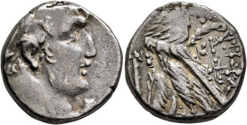 PHOENICIA. Tyre. 126/5 BC-AD 65/6. Shekel (Silver, 24 mm, 14.16 g, 12 h), CY 152 = AD 26/7. Laureate head of Melkart to right, lion skin tied around n...