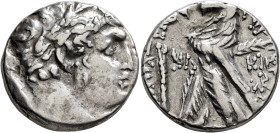 PHOENICIA. Tyre. 126/5 BC-AD 65/6. Shekel (Silver, 25 mm, 14.20 g, 12 h), CY 154 = AD 28/9. Laureate head of Melkart to right, lion skin tied around n...