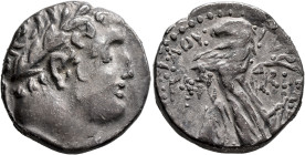 PHOENICIA. Tyre. 126/5 BC-AD 65/6. Shekel (Silver, 24 mm, 13.13 g, 1 h), CY 158 = AD 32/3. Laureate head of Melkart to right, lion skin tied around ne...