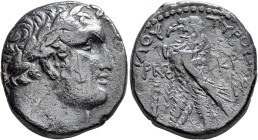 PHOENICIA. Tyre. 126/5 BC-AD 65/6. Shekel (Silver, 25 mm, 13.54 g, 12 h), CY 159 = AD 33/4. Laureate head of Melkart to right, lion skin tied around n...