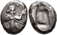 PERSIA, Achaemenid Empire. Time of Darios I to Xerxes II, circa 485-420 BC. Siglos (Silver, 17 mm, 5.59 g), Lydo-Milesian standard, Sardes or subsidia...