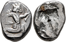 PERSIA, Achaemenid Empire. Time of Xerxes II to Artaxerxes II, circa 420-375 BC. Siglos (Silver, 18 mm, 5.44 g), Lydo-Milesian standard, Sardes or sub...