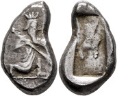 PERSIA, Achaemenid Empire. Time of Xerxes II to Artaxerxes II, circa 420-375 BC. Siglos (Silver, 20x11 mm, 5.56 g), Lydo-Milesian standard, Sardes or ...