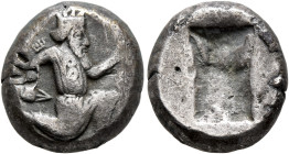 PERSIA, Achaemenid Empire. Time of Artaxerxes II to Artaxerxes III, circa 375-340 BC. Siglos (Silver, 15 mm, 5.39 g), Lydo-Milesian standard, Sardes o...