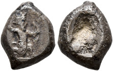 PERSIA, Achaemenid Empire. Time of Artaxerxes II to Artaxerxes III, circa 375-340 BC. 1/4 Siglos (Silver, 10 mm, 1.14 g), Lydo-Milesian standard, Sard...