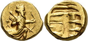 PERSIA, Alexandrine Empire. Uncertain satraps of Babylon, circa 328-311 BC. Double Daric (Gold, 19 mm, 16.65 g). Persian king or hero in kneeling/runn...