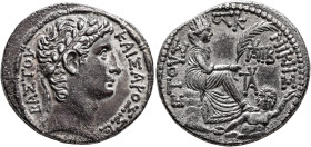 SYRIA, Seleucis and Pieria. Antioch. Augustus, 27 BC-AD 14. Tetradrachm (Silver, 28 mm, 15.00 g, 12 h), CY 26 and COS XII = 5 BC. ΚΑΙΣΑΡΟΣ ΣΕΒΑΣΤΟΥ La...