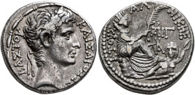 SYRIA, Seleucis and Pieria. Antioch. Augustus, 27 BC-AD 14. Tetradrachm (Silver, 26 mm, 15.16 g, 12 h), CY 31 and COS XIII = 1 BC / 1 AD. ΚΑΙΣΑΡΟΣ ΣΕΒ...