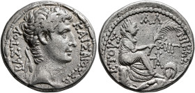 SYRIA, Seleucis and Pieria. Antioch. Augustus, 27 BC-AD 14. Tetradrachm (Silver, 26.8 mm, 14.55 g, 12 h), CY 31 and COS XIII = 1 BC / 1 AD. ΚΑΙΣΑΡΟΣ Σ...