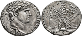 SYRIA, Seleucis and Pieria. Antioch. Nero, 54-68. Tetradrachm (Silver, 25 mm, 13.43 g, 12 h), RY 8, CE 110 = 61/2. NEPΩNOΣ KAIΣAPO[Σ Σ]EBAΣTOY Laureat...