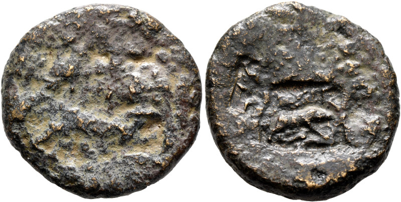 JUDAEA, LEGIONARY COUNTERMARKS. Legio X Fretensis. Sebaste or Aelia Capitolina, ...