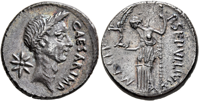 Julius Caesar, 49-44 BC. Denarius (Silver, 17 mm, 3.95 g, 4 h), with P. Sepulliu...