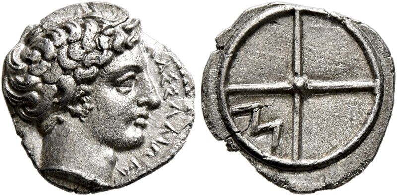 GAUL. Massalia. Circa 410-380 BC. Obol (Silver, 10 mm, 0.71 g, 6 h). MAΣΣAΛIΩTA-...