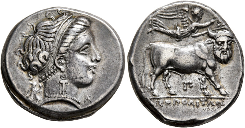 CAMPANIA. Neapolis. Circa 300-275 BC. Didrachm or Nomos (Silver, 20 mm, 7.41 g, ...