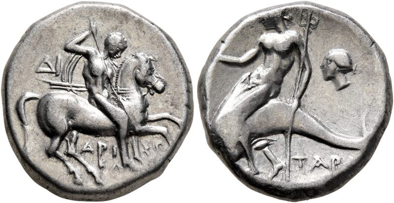 CALABRIA. Tarentum. Circa 272-240 BC. Didrachm or Nomos (Silver, 18 mm, 6.41 g, ...