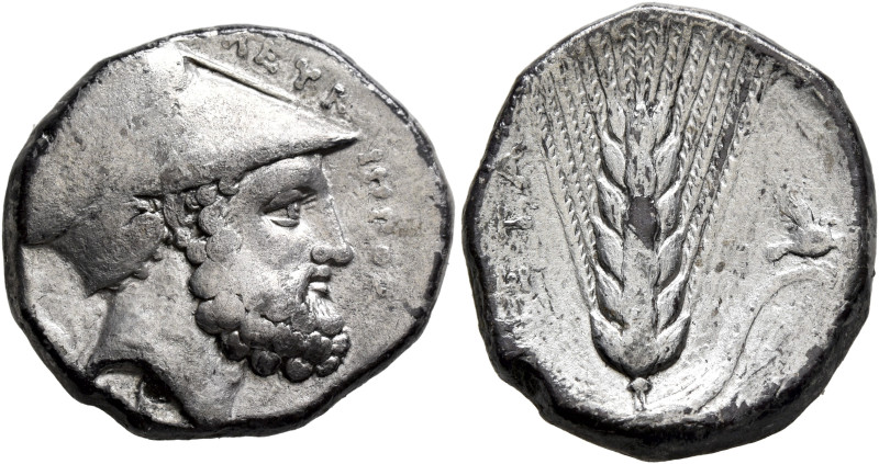 LUCANIA. Metapontion. Circa 340-330 BC. Didrachm or Nomos (Silver, 21 mm, 7.86 g...