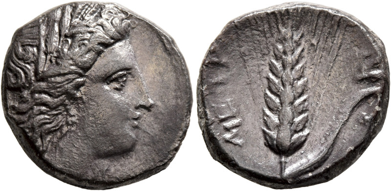 LUCANIA. Metapontion. Circa 330-290 BC. Didrachm or Nomos (Silver, 20 mm, 7.78 g...