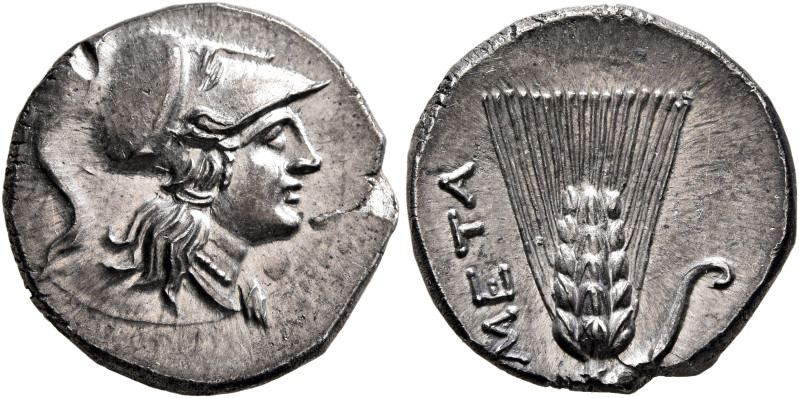 LUCANIA. Metapontion. Punic occupation, circa 215-207 BC. Half Shekel (Silver, 1...