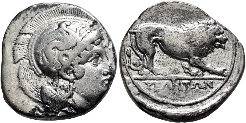 LUCANIA. Velia. Circa 340-334 BC. Didrachm or Nomos (Silver, 23 mm, 7.37 g, 2 h)...