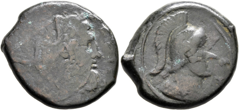 SICILY. Agyrion. Circa 317-280 BC. Dilitron (Bronze, 25 mm, 13.01 g, 6 h). Head ...